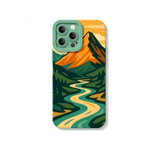 Golden Mountain Vista Silicone Case for Apple iPhone Series