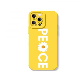 Peaceful Daisy Charm Silicone Case for Apple iPhone Series