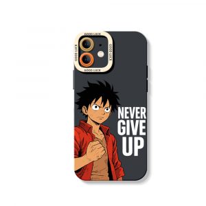 Never Give Up Anime Warrior Silicone Case for Apple iPhone Series