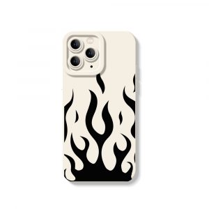 Flame Wave Design Silicone Case for Apple iPhone Series