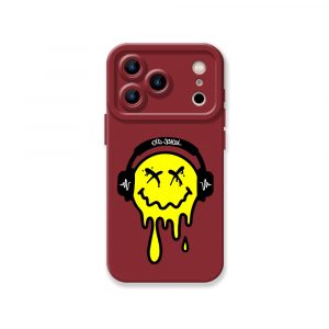 Dripping Smiley Beats Silicone Case for Apple iPhone Series