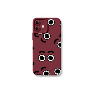 Playful Eye Pattern Silicone Case for Apple iPhone Series