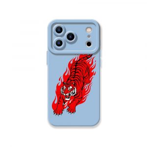 Fiery Tiger Blaze Silicone Case for Apple iPhone Series