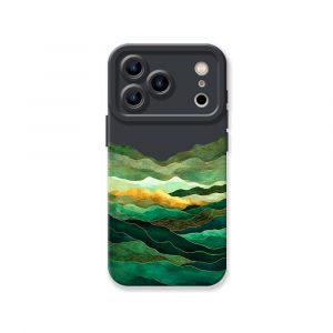 Emerald Waves Artistry Silicone Case for Apple iPhone Series