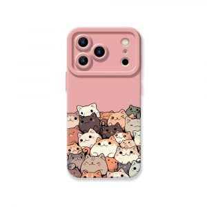Playful Kittens Collage Silicone Case for Apple iPhone Series