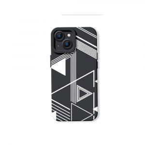 Monochrome Geometric Vibes Silicone Case for Apple iPhone Series