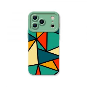 Vibrant Geometric Kaleidoscope Silicone Case for Apple iPhone Series