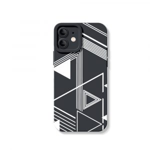 Monochrome Geometric Vibes Silicone Case for Apple iPhone Series