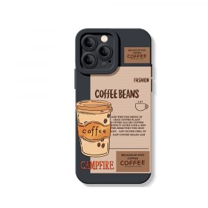Coffee Break Silicone Case for Apple iPhone Series - iPhone 12 Pro Max, Black