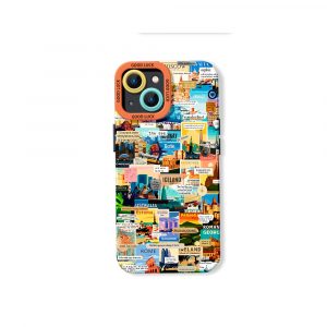 World Travel Collage Silicone Case for Apple iPhone Series