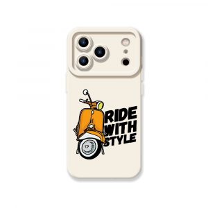 Retro Scooter Adventure Silicone Case for Apple iPhone Series