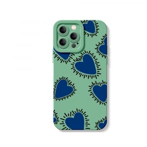 Radiant Blue Hearts Silicone Case for Apple iPhone Series
