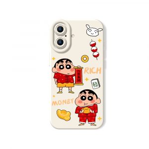 Playful Prosperity Cartoon Silicone Case for Apple iPhone Series