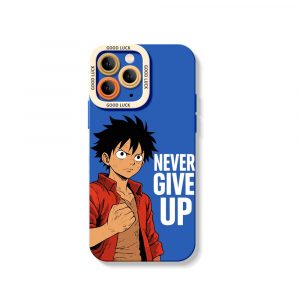 Never Give Up Anime Warrior Silicone Case for Apple iPhone Series