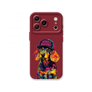 Colorful Dachshund Pop Art Silicone Case for Apple iPhone Series