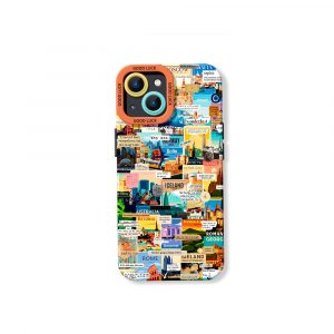 World Travel Collage Silicone Case for Apple iPhone Series