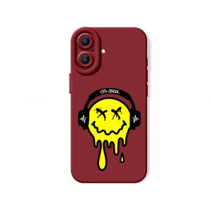 Dripping Smiley Beats Silicone Case for Apple iPhone Series