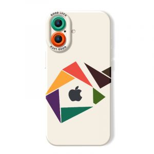 Color Burst Shapes Silicone Case for Apple iPhone Series