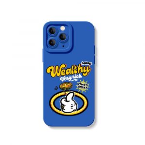 Rich Vibes Cartoon Style Silicone Case for Apple iPhone Series