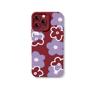 Lavender Pattern Silicone Case for Apple iPhone Series