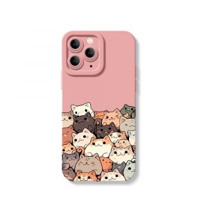 Playful Kittens Collage Silicone Case for Apple iPhone Series
