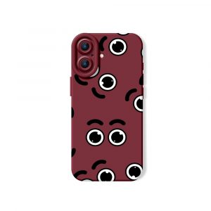 Playful Eye Pattern Silicone Case for Apple iPhone Series