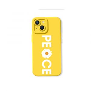 Peaceful Daisy Charm Silicone Case for Apple iPhone Series