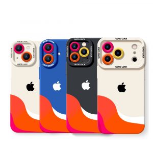 Colorful Wave Design Silicone Case for Apple iPhone Series