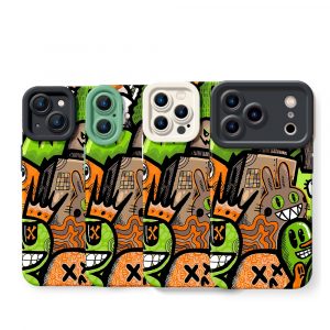 Vibrant Cartoon Art Silicone Case for Apple iPhone Series