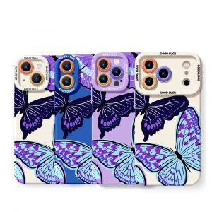 Vibrant Butterfly Delight Silicone Case for Apple iPhone Series