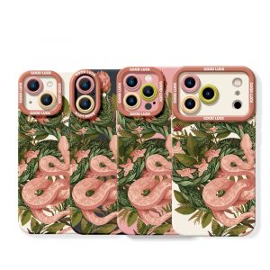 Floral Snake Silicone Case for Apple iPhone Series