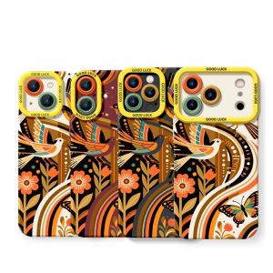 Retro Nature Art Silicone Case for Apple iPhone Series