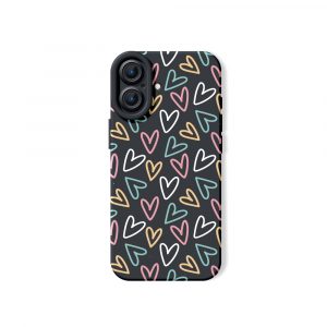Colorful Heartbeat Delight Silicone Case for Apple iPhone Series