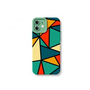 Vibrant Geometric Kaleidoscope Silicone Case for Apple iPhone Series