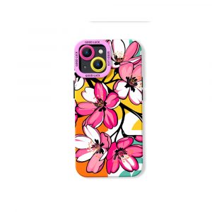 Vibrant Blossom Paradise Silicone Case for Apple iPhone Series