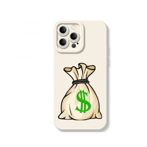 Money Bag Charm Silicone Case for Apple iPhone Series