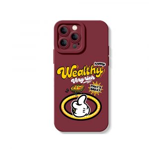 Rich Vibes Cartoon Style Silicone Case for Apple iPhone Series