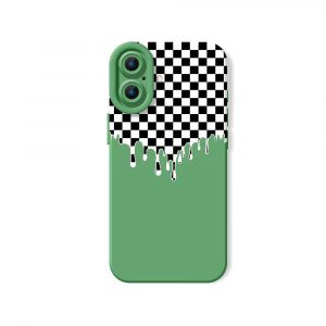 Dripping Checkered Wonderland Silicone Case for Apple iPhone Series