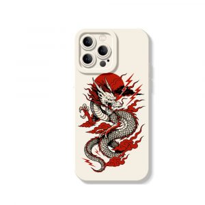Firestorm Dragon Art Silicone Case for Apple iPhone Series
