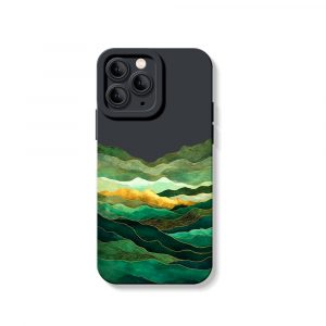 Emerald Waves Artistry Silicone Case for Apple iPhone Series