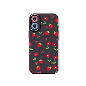 Strawberry Hearts Silicone Case for Apple iPhone Series