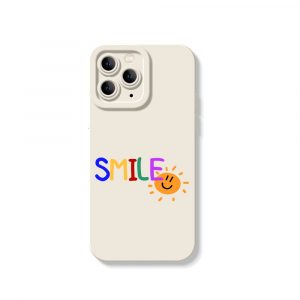 Colorful Smile Sun Graphic Silicone Case for Apple iPhone Series