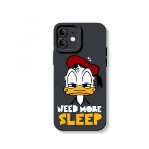 Sleepy Duck Cartoon Vibe Silicone Case for Apple iPhone Series