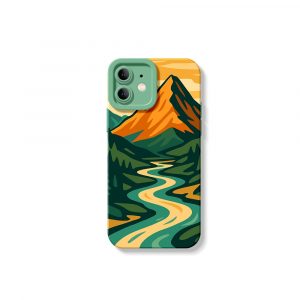 Golden Mountain Vista Silicone Case for Apple iPhone Series