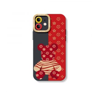Luxe Teddy Charm Silicone Case for Apple iPhone Series