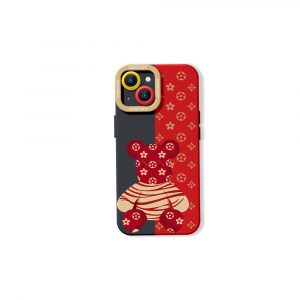 Luxe Teddy Charm Silicone Case for Apple iPhone Series