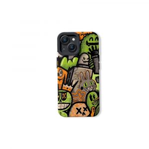Vibrant Cartoon Art Silicone Case for Apple iPhone Series