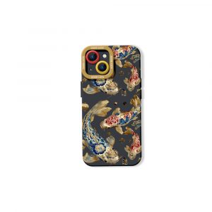 Floral Golden Art Silicone Case for Apple iPhone Series