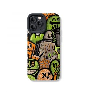 Vibrant Cartoon Art Silicone Case for Apple iPhone Series