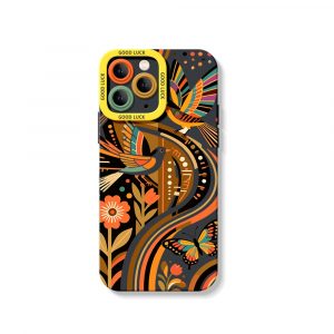 Retro Nature Art Silicone Case for Apple iPhone Series